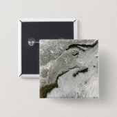 Sneeuw- en wolkenstraten vierkante button 5,1 cm (Voorkant /achterkant)