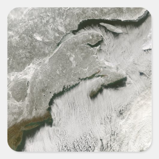 Sneeuw- en wolkenstraten vierkante sticker (Voorkant)