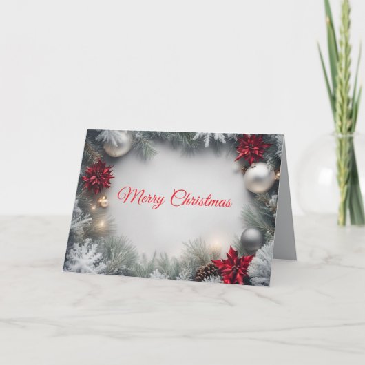 Sneeuw en Zilver - Van Mijn Naar Jouw Kerstmis Feestdagen Kaart (Voorkant)