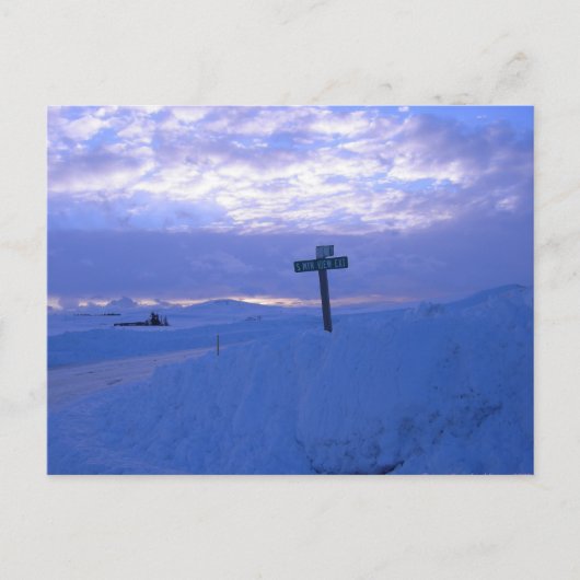 Sneeuw en zon briefkaart (Voorkant)