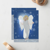 Sneeuw engel notitiekaartje (Voorkant / Achterkant in situ)