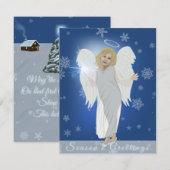 Sneeuw engel notitiekaartje (Voorkant / Achterkant)