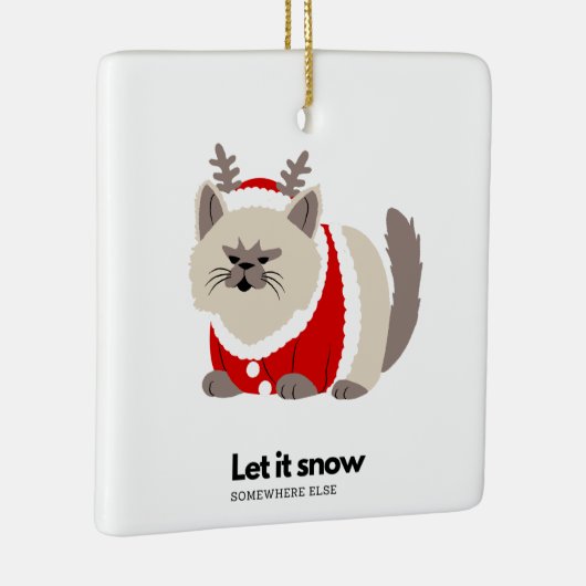 Sneeuw ergens anders keramisch ornament (Rechts)