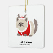 Sneeuw ergens anders keramisch ornament (Links)