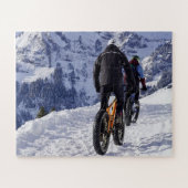 Sneeuw Fatbikes Mountain Bikes Bicycles die fietse Legpuzzel (Horizontaal)
