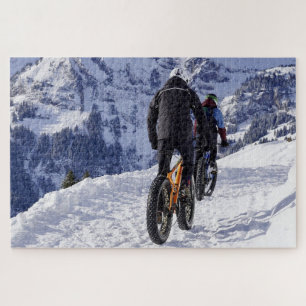 Sneeuw Fatbikes Mountainbikes Fietsen Fietssport Legpuzzel