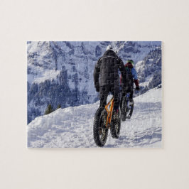 Sneeuw Fatbikes Mountainbikes Fietsen Fietssport Legpuzzel