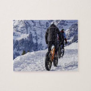 Sneeuw Fatbikes Mountainbikes Fietsen Fietssport Legpuzzel