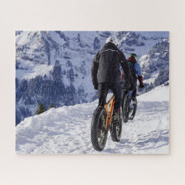 Sneeuw Fatbikes Mountainbikes Fietsen Fietssport Legpuzzel