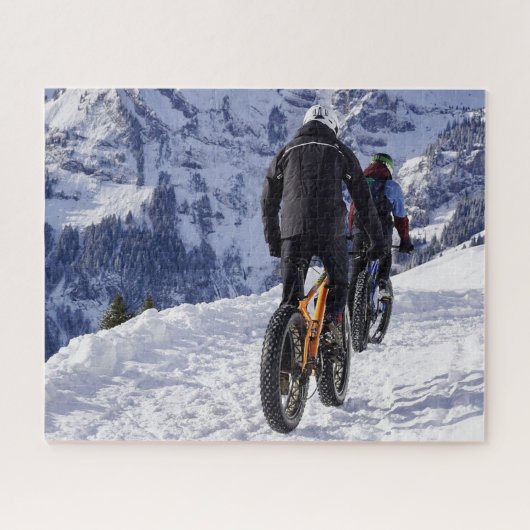 Sneeuw Fatbikes Mountainbikes Fietsen Fietssport Legpuzzel (Horizontaal)