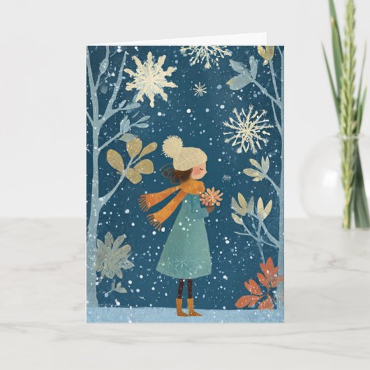 Sneeuw Feestdagen Kaart (Voorkant)