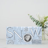 sneeuw feestdagenkaart (Staand voorkant)