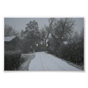 sneeuw foto afdruk