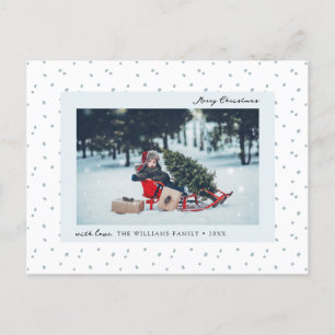 Sneeuw Foto Vakantie Ansichtkaart Briefkaart