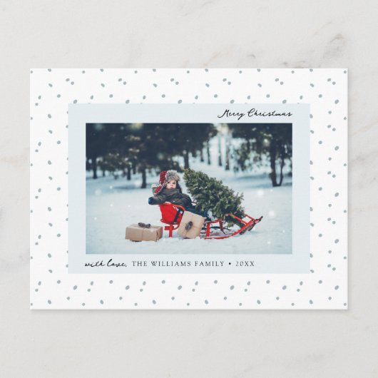 Sneeuw Foto Vakantie Ansichtkaart Briefkaart (Voorkant)