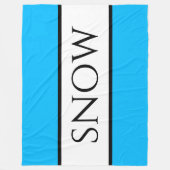 SNEEUW Fun Wide Bold Heldere Hemel Blauw Witte Str Fleece Deken (Voorkant)