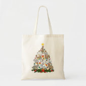 Sneeuw Funny Rabbit Xmas Gift Tote Bag (Voorkant)