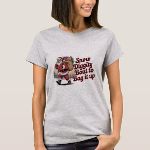 Sneeuw gaat het helemaal maken 90s Retro Kerstmis T-shirt