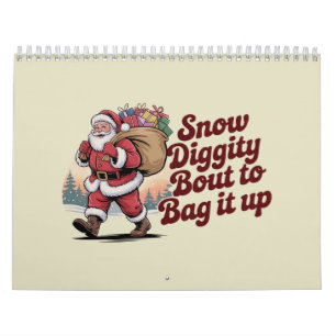 Sneeuw gaat het inpakken Retro Kerstmis 90'er jare Kalender