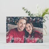 Sneeuw Gelukkig Kerstfeest (Staand voorkant)