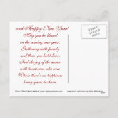 Sneeuw gevuld veld winterlandschap feestdagenkaart (Achterkant)