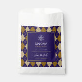 Sneeuw Gezellig In Liefde Argyle Marine & Tan Trou Bedankzakje (Voorkant)