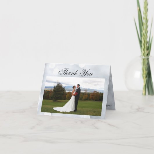 Sneeuw Glitter Lichtjes Dankkaart Bedankkaart (Voorkant)