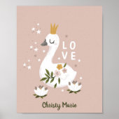 Sneeuw Goose Animal Name Love Poster | Wandafdrukk (Voorkant)