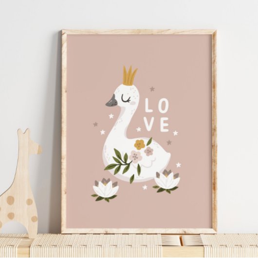 Sneeuw Goose Animal Name Love Poster | Wandafdrukk