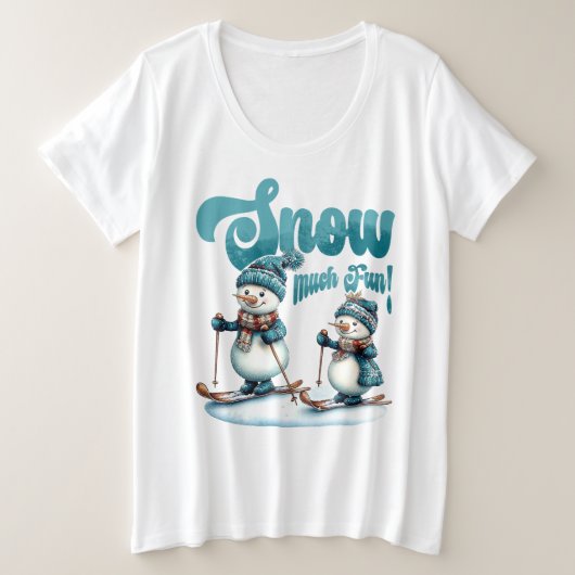 sneeuw grote maat t-shirt (Design voorkant)