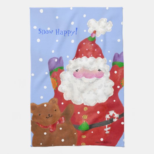 Sneeuw Happy theedoeken (Verticaal)