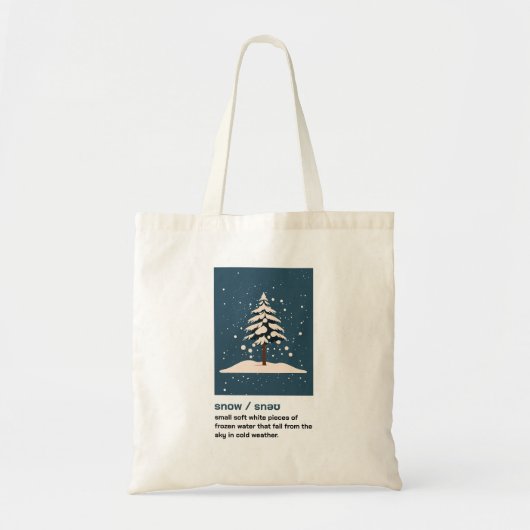 Sneeuw Herfst en dennenboom Tote Bag (Voorkant)