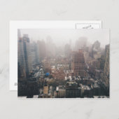 Sneeuw Herfst NYC Skyscraper  stijl Foto Briefkaart (Voorkant / Achterkant)