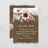 Sneeuw Hout Kerstmis Bewaar de datum Save The Date (Voorkant / Achterkant)