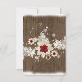 Sneeuw Hout Kerstmis Bewaar de datum Save The Date (Achterkant)