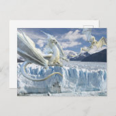 Sneeuw Ice White Dragon Glacier Briefkaart (Voorkant / Achterkant)