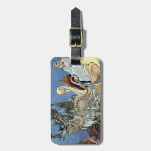 Sneeuw IJskoningin Russisch Prinses Rendier Bagagelabel (Voorkant verticaal)