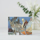 Sneeuw IJskoningin Russisch Prinses Rendier Briefkaart (Staand voorkant)