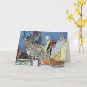 Sneeuw IJskoningin Russisch Prinses Rendier Kaart (Gele Bloem)