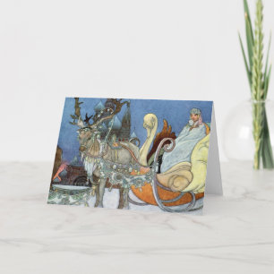 Sneeuw IJskoningin Russisch Prinses Rendier Kaart