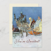 Sneeuw IJskoningin Russisch Prinses Rendier Kaart (Voorkant / Achterkant)