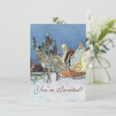 Sneeuw IJskoningin Russisch Prinses Rendier Kaart (Staand voorkant)