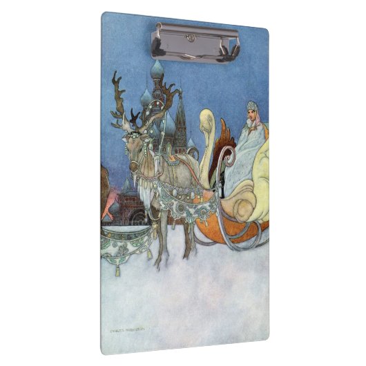 Sneeuw IJskoningin Russisch Prinses Rendier Klembord (Rechts)
