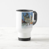 Sneeuw IJskoningin Russisch Prinses Rendier Reisbeker (Voorkant rechts)