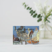 Sneeuw IJskoningin Russisch Prinses Rendier Visitekaartje (Staand voorkant)