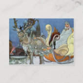 Sneeuw IJskoningin Russisch Prinses Rendier Visitekaartje (Achterkant)