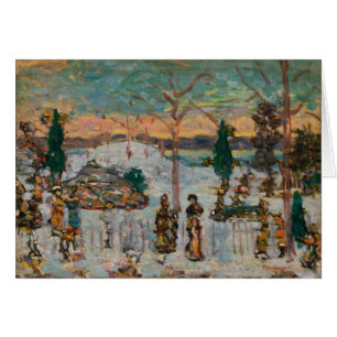 Sneeuw in april door Maurice Prendergast,  kunst