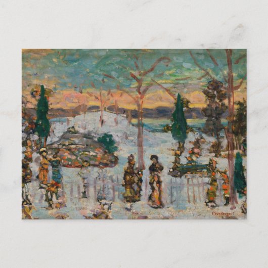 Sneeuw in april door Maurice Prendergast, kunst Briefkaart (Voorkant)