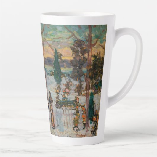 Sneeuw in april door Maurice Prendergast,  kunst Latte Mok (Rechts)