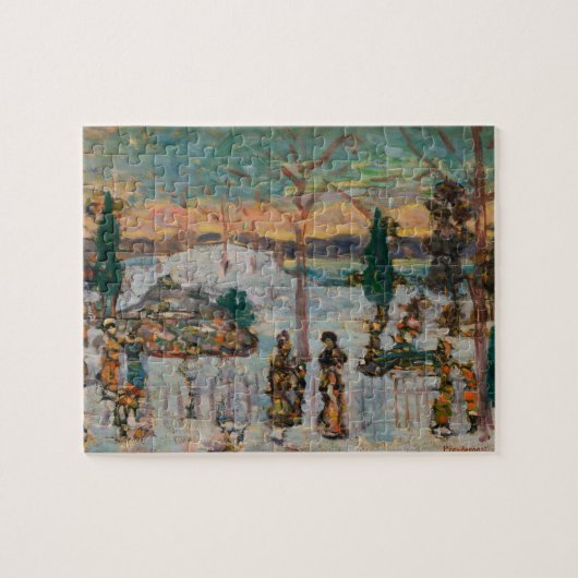 Sneeuw in april door Maurice Prendergast,  kunst Legpuzzel (Horizontaal)